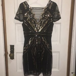 Vintage inspired sequined cocktail dress